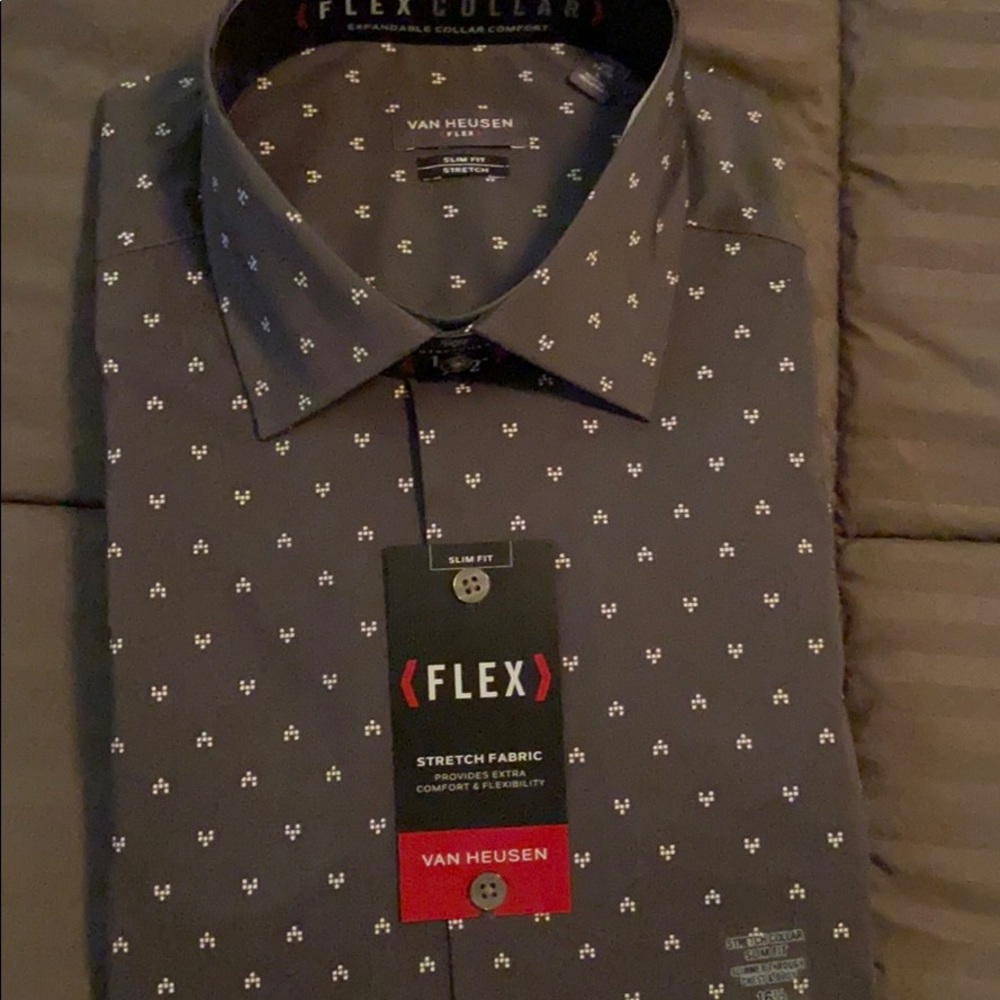 Van Heusen Mens Dress Shirt, Large